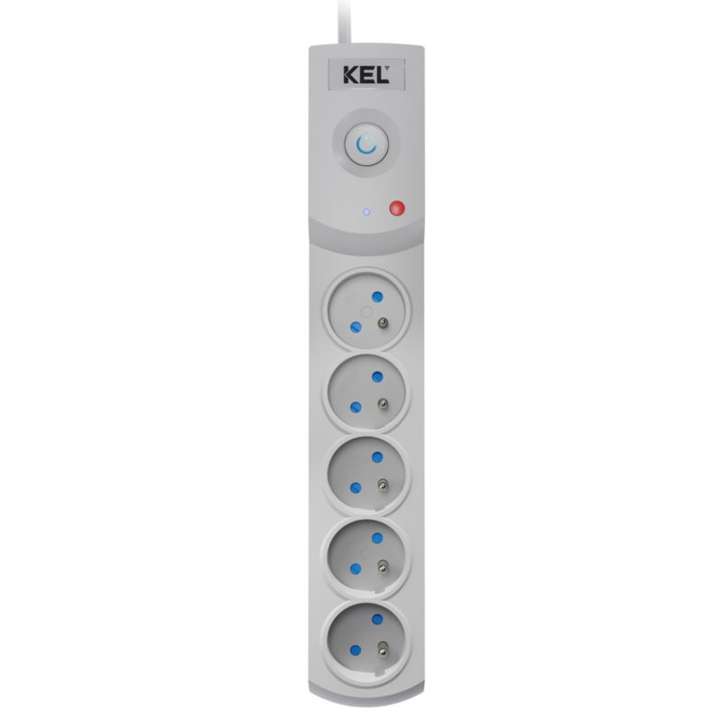 Przedłużacz domowy KEL AX5 PRO 3 m 5 gniazd 2300 W szara 1 szt.