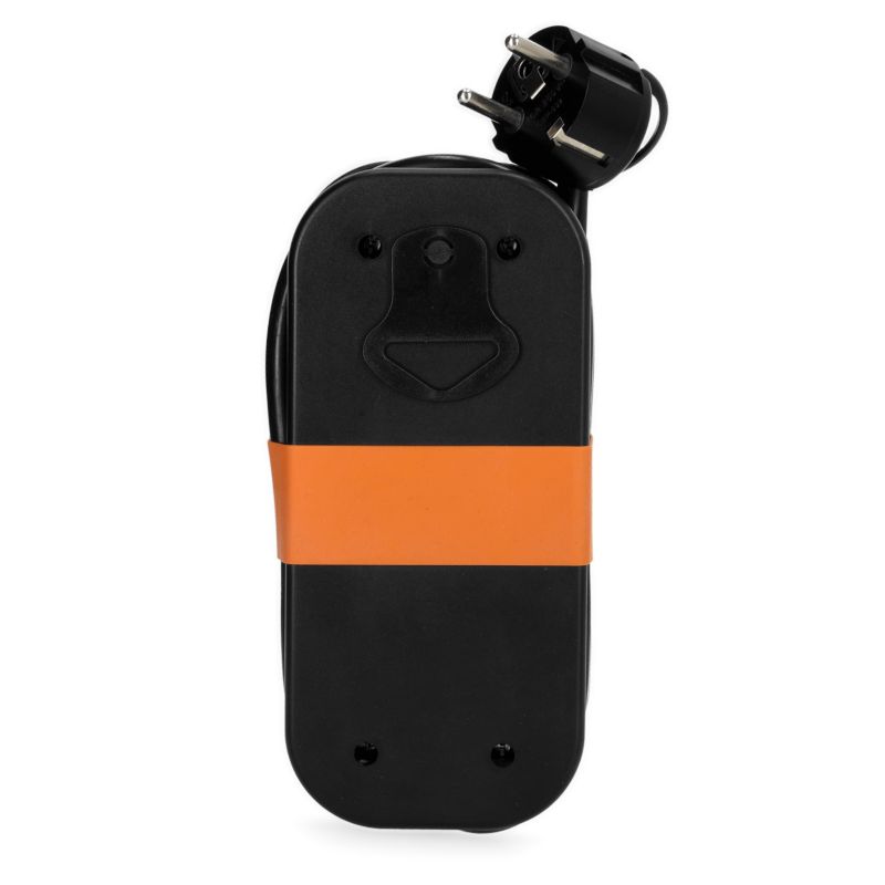 Przedłużacz Kobi 2gn+usb/1,4m/Zu/1,5mm czarny 1szt.