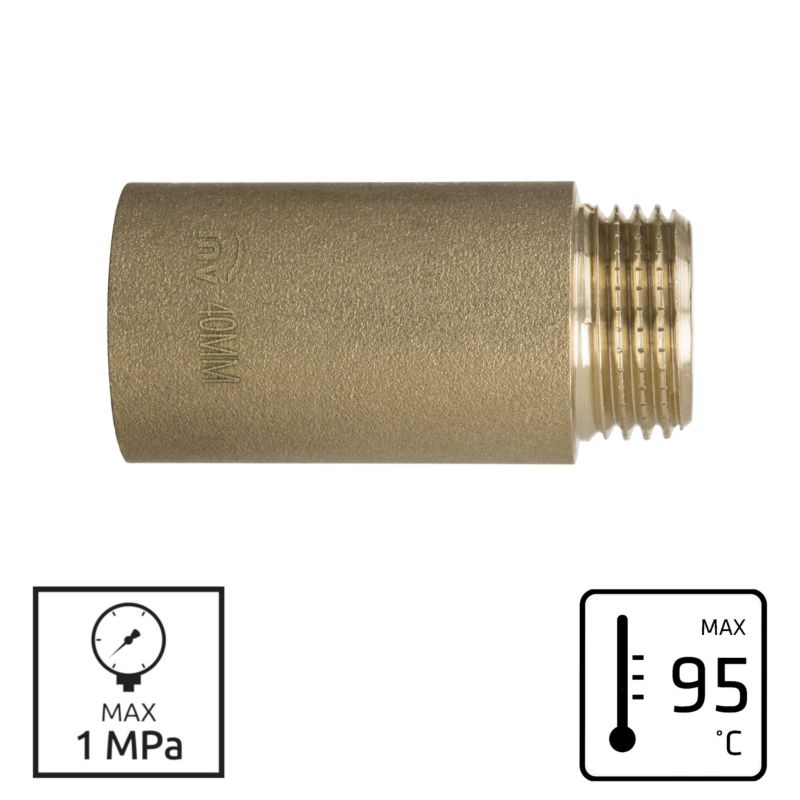 Przedłużka Hydrauliczna INVENA Mosiężna GZ/GW 1/2"x20 1 szt.