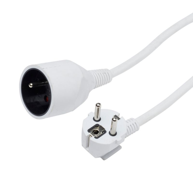 Przedłużacz mieszkaniowy 3 x 1,5 mm2 3 m biały