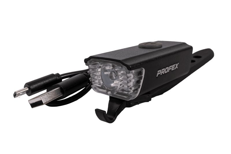 Przednia lampka rowerowa PROFEX 82004 na rower przód LED Pro Alu Li-Pol USB 1 szt.