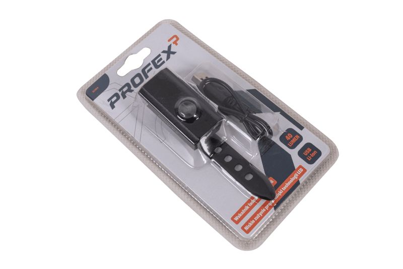 Przednia lampka rowerowa PROFEX 82004 na rower przód LED Pro Alu Li-Pol USB 1 szt.