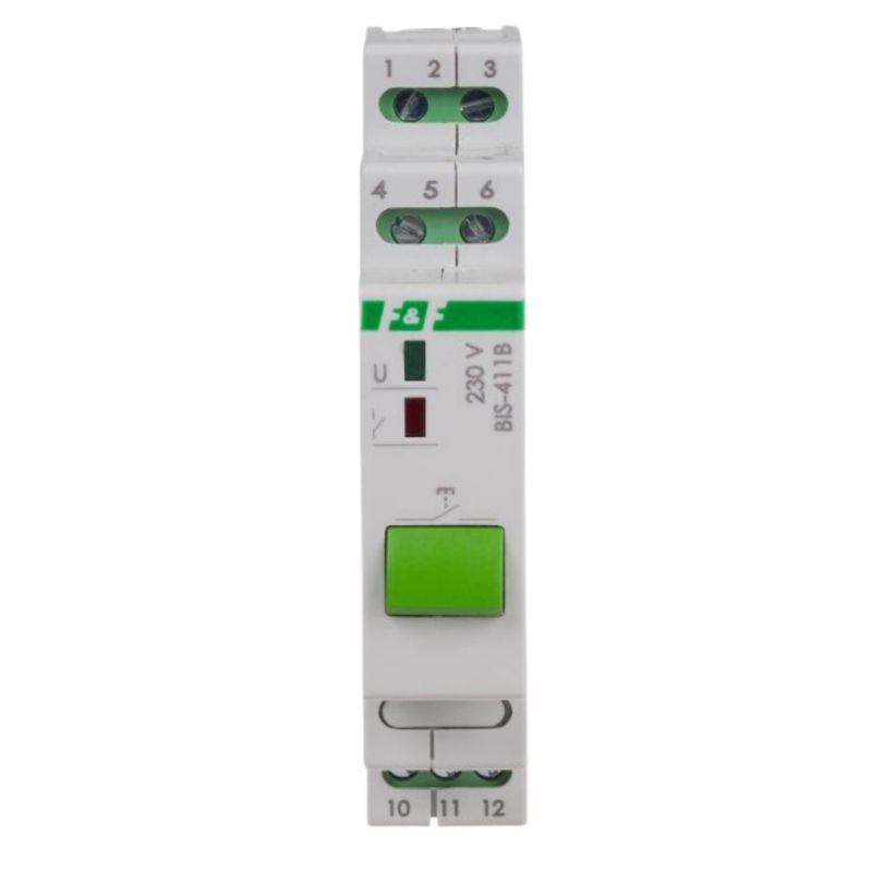 Przekaźnik Bistabilny F&F 230V 16A Montaż Na Szynie 35Mm Bis-411B 1szt.