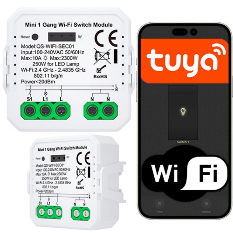 Przekaźnik Sone sterownik światła WIFI Tuya/Smart Life jednokanałowy V3 1 szt.