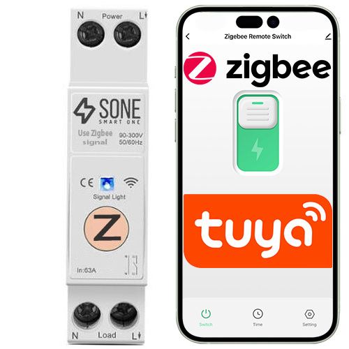 Przekaźnik Zigbee Sone 16A na szynę DIN sterownik On Off 1 szt.