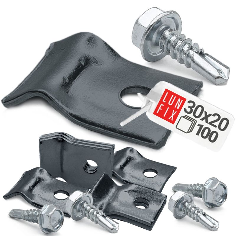 Przelotka do drutu Lun Fix antracyt metalowa 100szt.