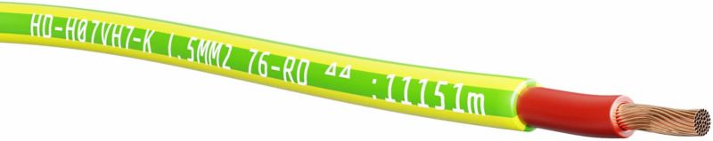 Przewód instalacyjny podwójnie izolowany linka LgY 1,5 mm2 15 mb żółto-zielony
