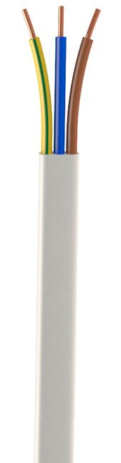 Przewód YDYp 3 x 1,5 mm2 750 V biały 100 mb