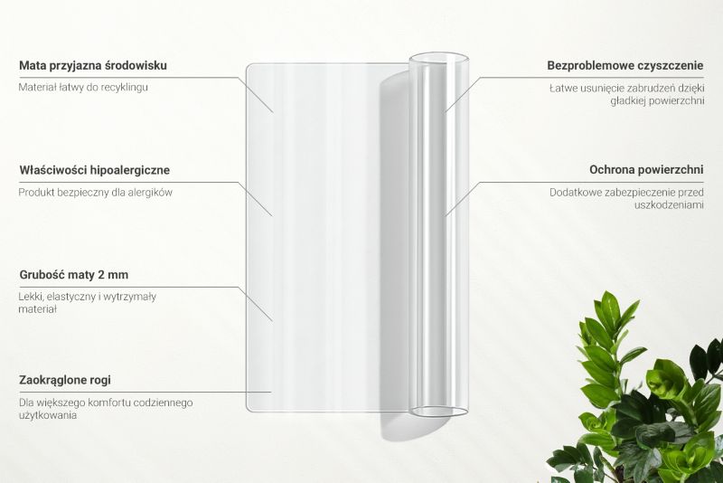 Przezroczysta osłona na Stół Wallfluent 100x50 cm Miękkie szkło Na blat stół podłogę 1 szt.