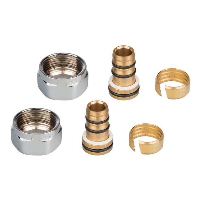 Przyłącze grzejnikowe  PEX 16 mm x M22 chrom LUXRAD 2 szt
