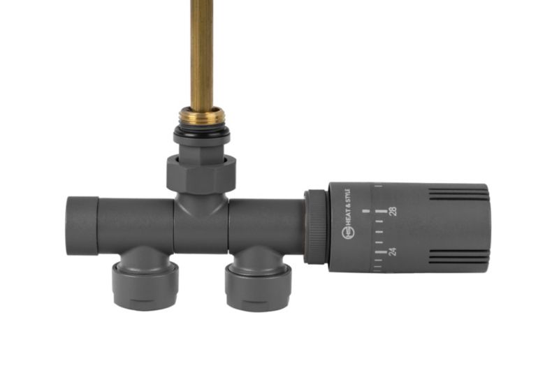 Przyłącze jednootworowe Single Pipe Valve Invest, grafit 1 szt.
