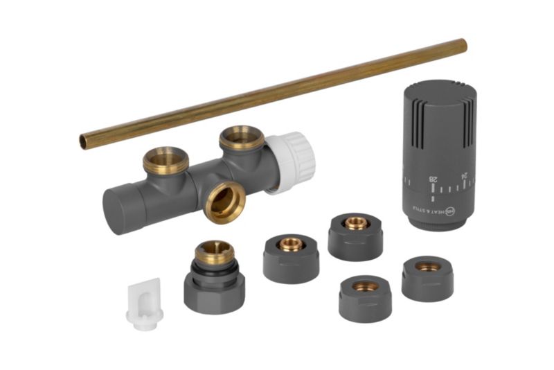 Przyłącze jednootworowe Single Pipe Valve Invest, grafit 1 szt.