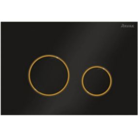 Przycisk WC Ravak Circle czarno złoty