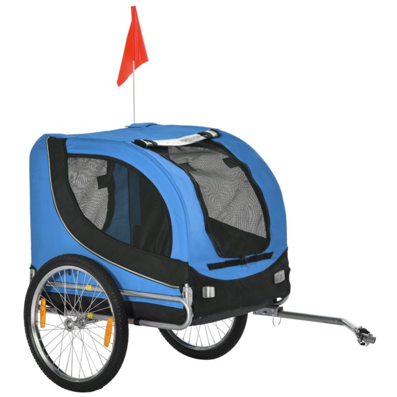 Przyczepka rowerowa dla psa Artdesign do 20kg niebieska 130 x 73 x 90cm 1 szt.