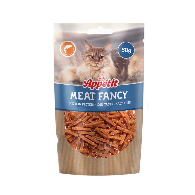 Przysmak dla kota Comfy Appetit Fancy łosoś paski 50 g