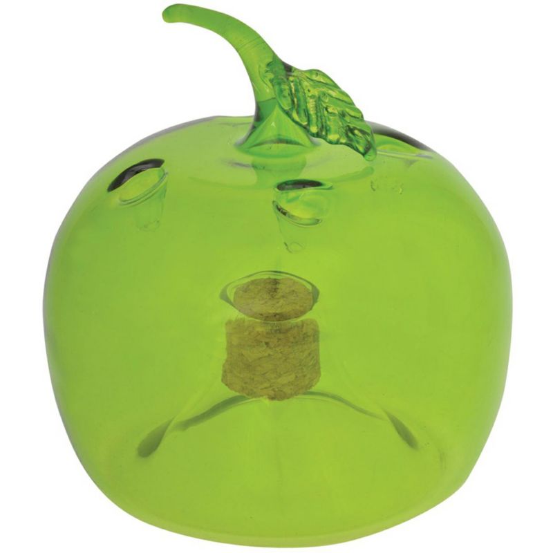 Pułapka na muszki owocowe jabłko Esschert Design szklana zielona 9,7xh8,8 cm 1 szt.