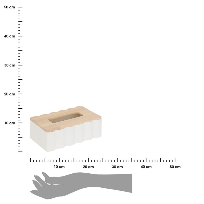 Pudełko na chusteczki Atmosphera Cheri białe styl Memphis 24x9x15 cm 1 szt.
