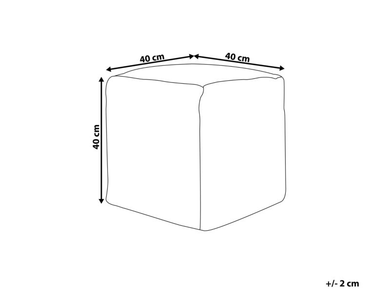 Puf Hirri Jasnoszary Bawełna 40 cm 40 cm 1 szt.