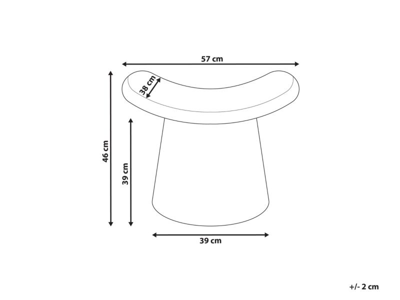 Puf Riddle Złamana biel Sztuczne futro 38 cm 57 cm 1 szt.