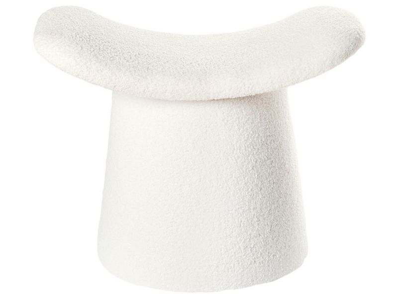 Puf Riddle Złamana biel Sztuczne futro 38 cm 57 cm 1 szt.