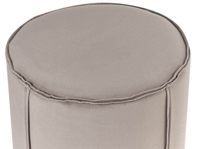 Puf welurowy 40 cm beżowoszary Sedona 1 szt.