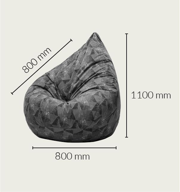 Pufa FLIK GEO Marbet Design worek siedzisko sako 80 cm