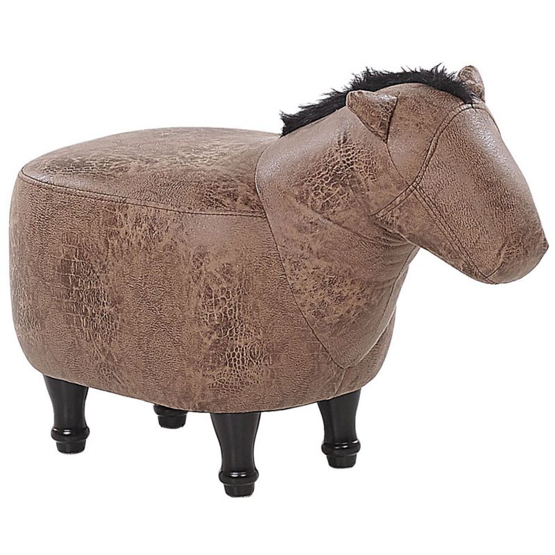Pufa zwierzak Horse Koń Ekoskóra Jasnobrązowy 1 szt.