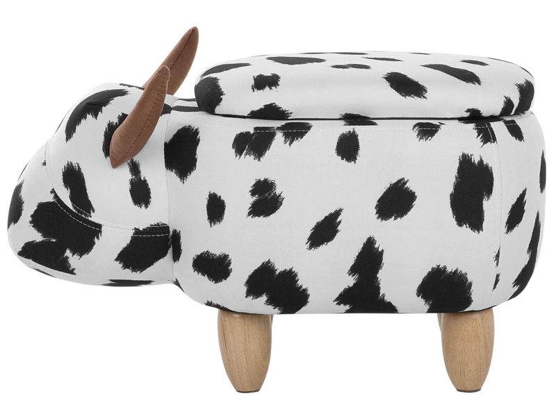 Pufa zwierzak ze schowkiem Cow Krowa Biały 1 szt.