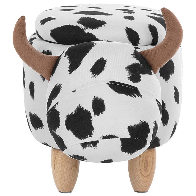Pufa zwierzak ze schowkiem Cow Krowa Biały 1 szt.
