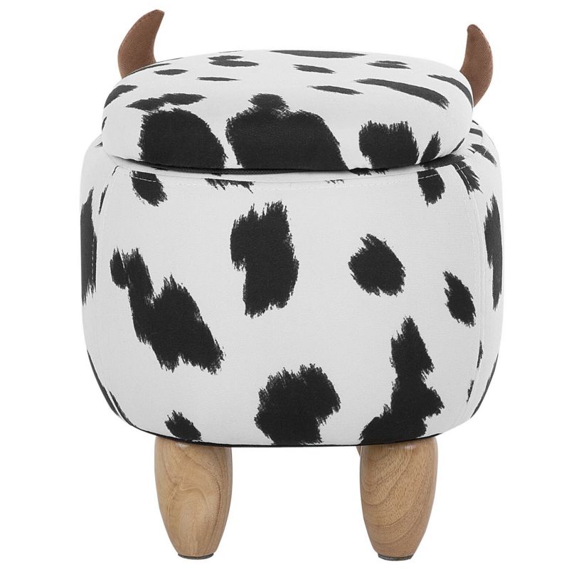 Pufa zwierzak ze schowkiem Cow Krowa Biały 1 szt.