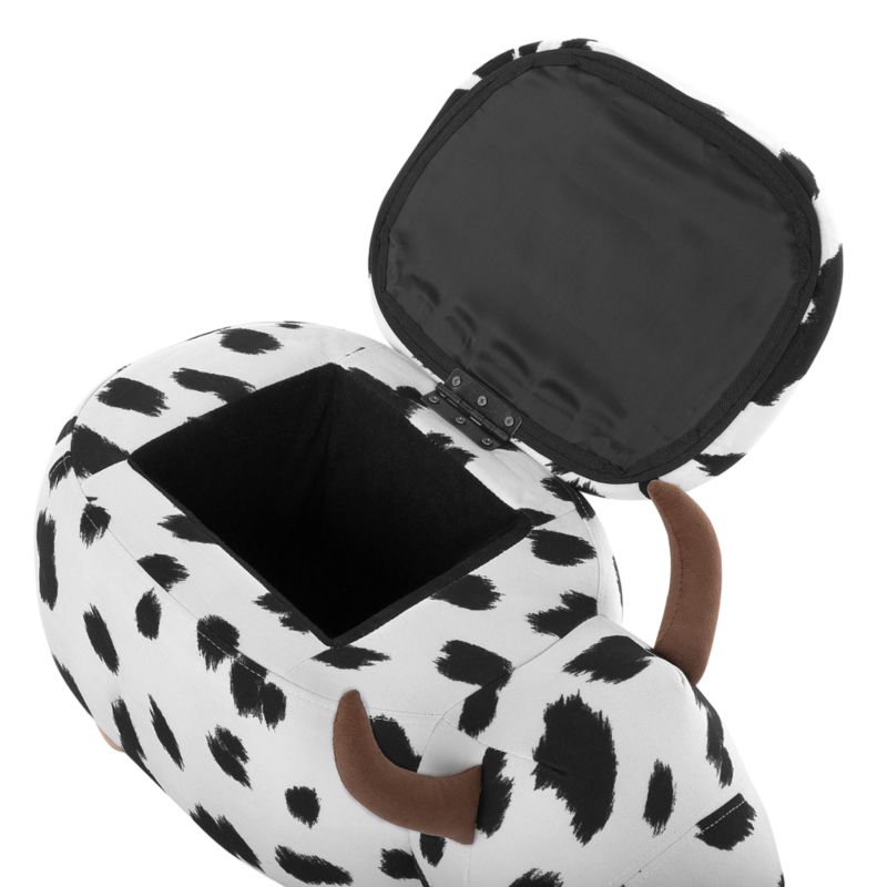 Pufa zwierzak ze schowkiem Cow Krowa Biały 1 szt.