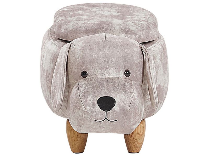 Pufa zwierzak ze schowkiem Doggy Pies Welur Beżowy 1 szt.