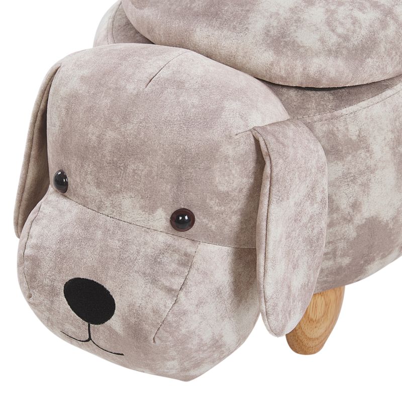 Pufa zwierzak ze schowkiem Doggy Pies Welur Beżowy 1 szt.