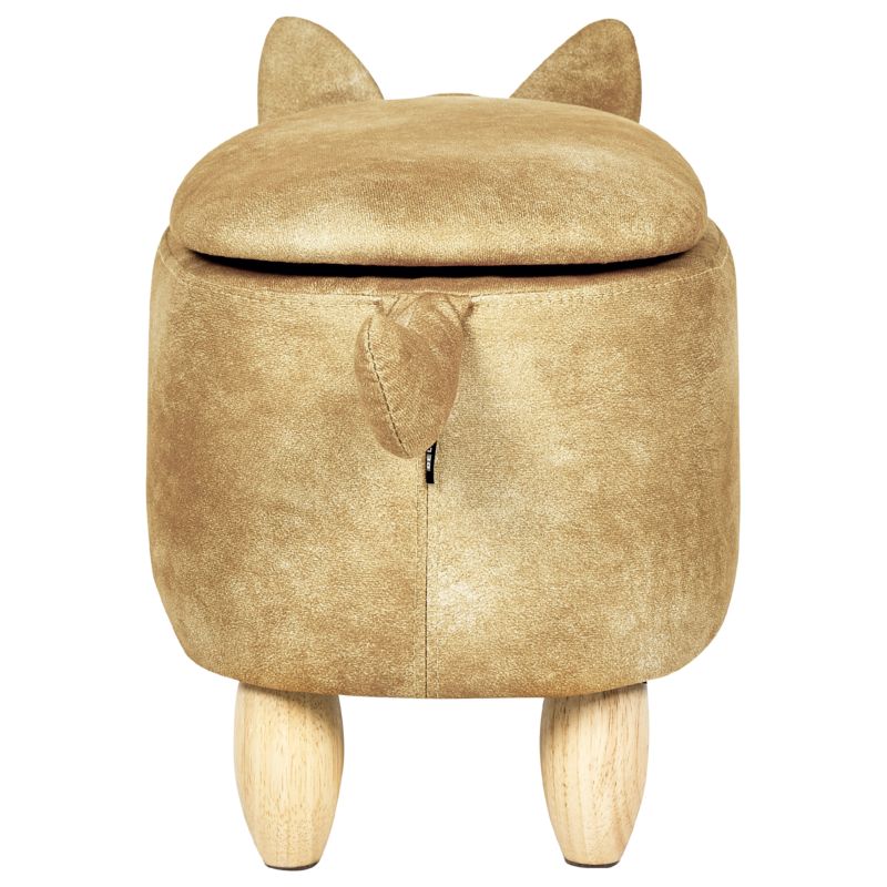Pufa zwierzak ze schowkiem Fox Lisek Welur Pomarańczowy 1 szt.
