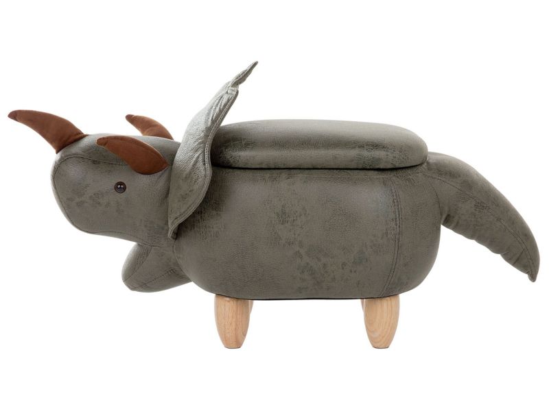 Pufa zwierzak ze schowkiem Triceratops Dinozaur Ciemnozielony 1 szt.