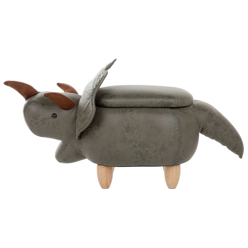 Pufa zwierzak ze schowkiem Triceratops Dinozaur Ciemnozielony 1 szt.