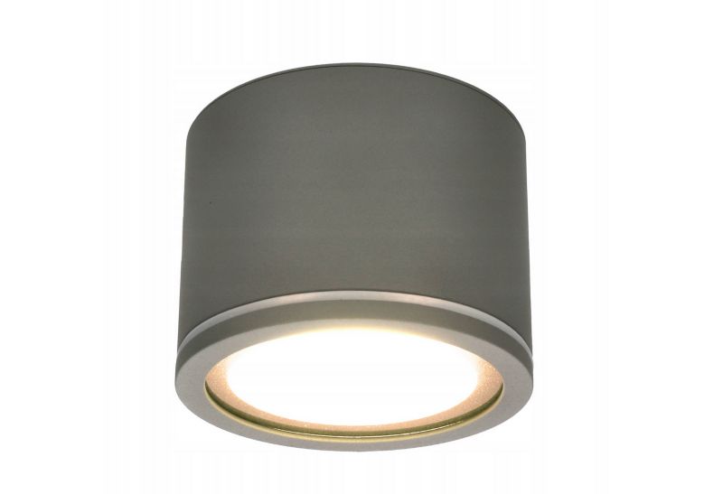 Punktowa oprawa EDO sufitowa do łazienki UMA Sand Light Grey IP54 okrągła szara z żarówką Milagro 6W 3000K GX53 1 szt.