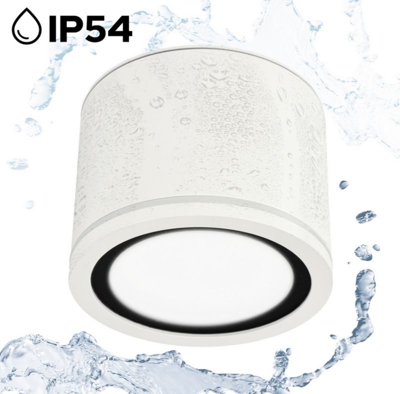 Punktowa oprawa EDO sufitowa do łazienki UMA Sand White IP54 okrągła biała z żarówką Milagro 6W 4000K GX53 1 szt.