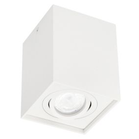 Punktowa oprawa Edo sufitowa natynkowa Pallad 1 White GU10 kwadratowa biała 1 szt.