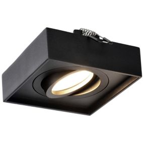 Punktowa oprawa Edo sufitowa wpuszczana Pallad 1 Mini Black IP20 kwadratowa czarna 1 szt.