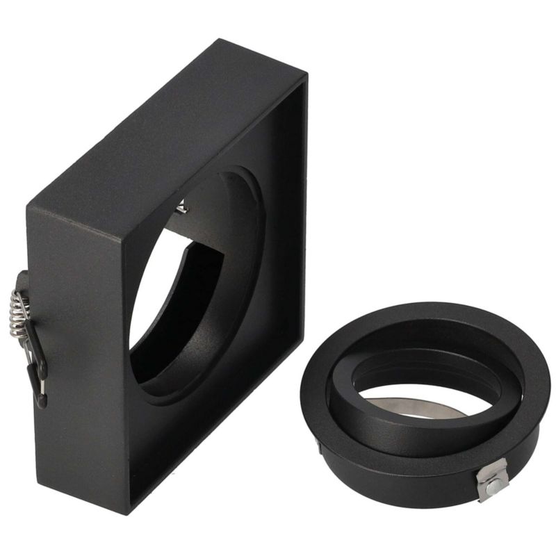Punktowa oprawa Edo sufitowa wpuszczana Pallad 1 Mini Black IP20 kwadratowa czarna 1 szt.