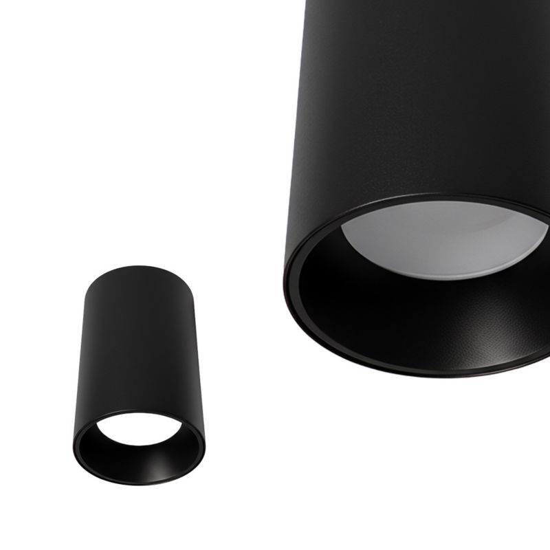Punktowa oprawa natynkowa HOROZ tuba fi 60mm, GU10, IP20, okrągła, czarna, SALSA 1szt.