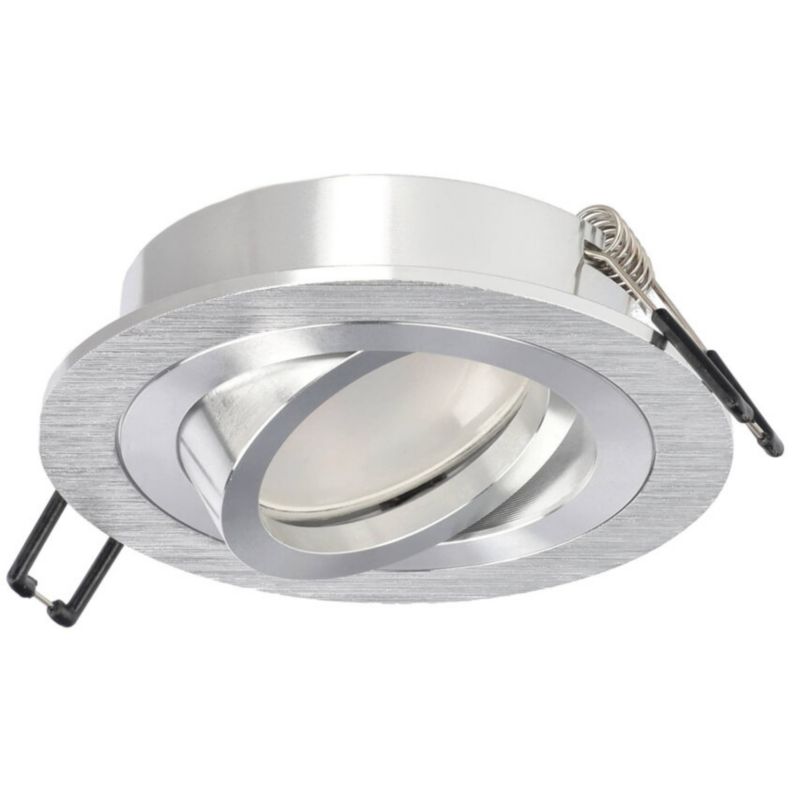 Punktowa oprawa sufitowa Edo  wpuszczana Ceri 1 OV Silver IP20 okrągła srebrny szlif EDO777140  1 szt.