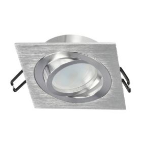 Punktowa oprawa sufitowa Edo  wpuszczana Ceri 1 SQ Silver IP20 kwadratowa srebrna EDO777137  1 szt.