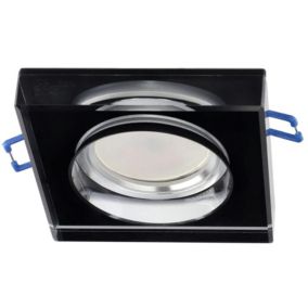 Punktowa oprawa sufitowa Edo  wpuszczana Crystal Grande Black IP20 kwadratowa szkło czarna EDO777133  1 szt.