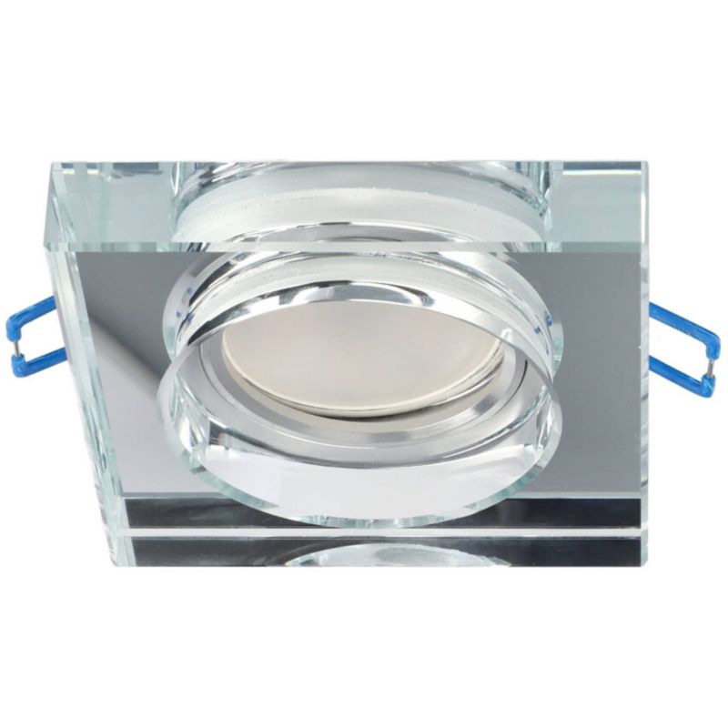 Punktowa oprawa sufitowa Edo  wpuszczana Crystal Grande Silver IP20 kwadratowa szkło srebrna EDO777132  1 szt.