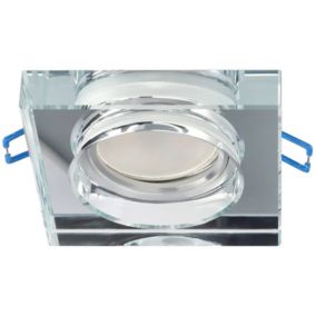 Punktowa oprawa sufitowa Edo  wpuszczana Crystal Grande Silver IP20 kwadratowa szkło srebrna EDO777132  1 szt.