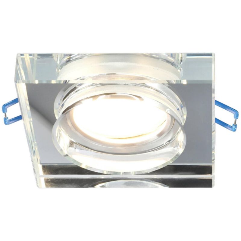 Punktowa oprawa sufitowa Edo  wpuszczana Crystal Grande Silver IP20 kwadratowa szkło srebrna EDO777132  1 szt.