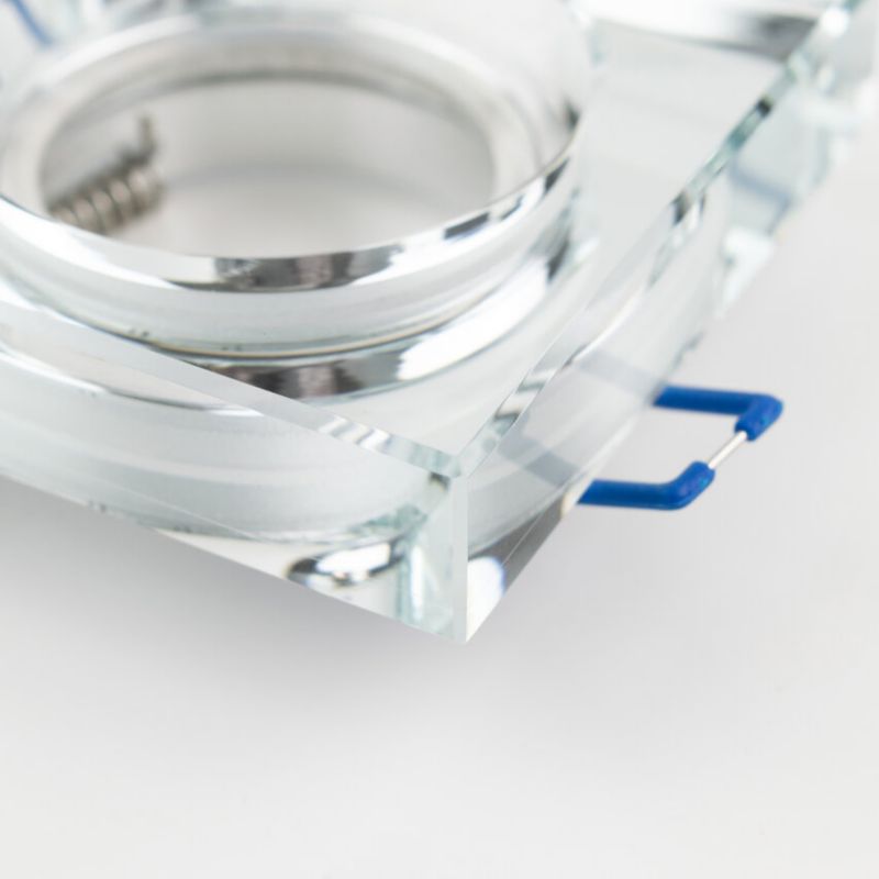 Punktowa oprawa sufitowa Edo  wpuszczana Crystal Grande Silver IP20 kwadratowa szkło srebrna EDO777132  1 szt.