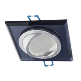 Punktowa oprawa sufitowa Edo  wpuszczana Crystal R Black IP20 kwadratowa szkło czarna EDO777405  1 szt.